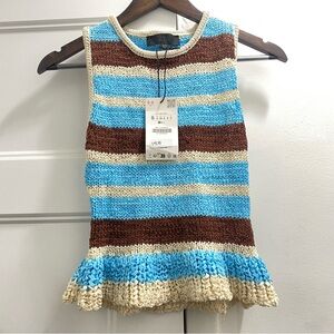 Zara Multicolor Striped Knit Tank Top